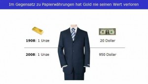 Papiergeld verliert an Wert - Gold erhält die Kaufkraft